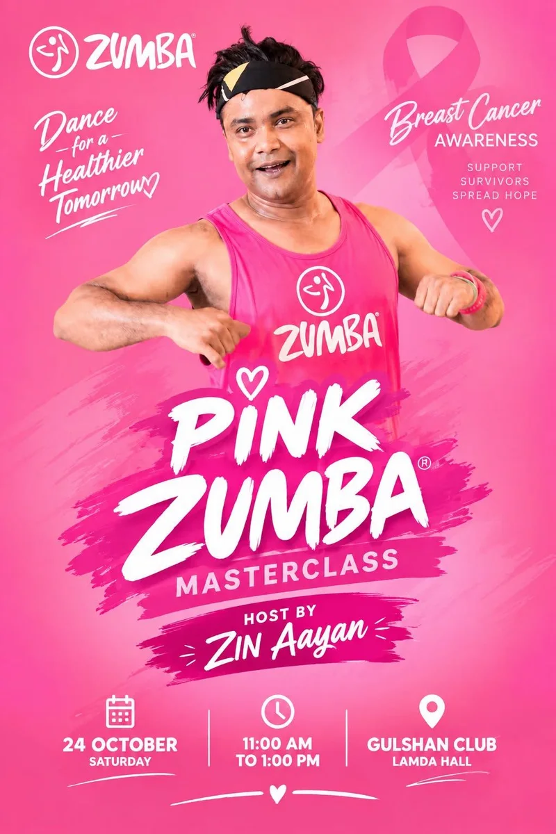 Cover image for 🎀 PINK ZUMBA® MASTER CLASS | BREAST CANCER AWARENESS 🎀