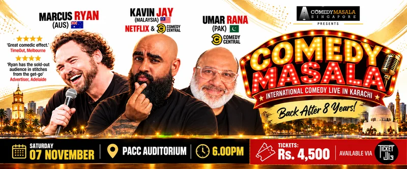 Cover image for Comedy Masala - Live International Comedy