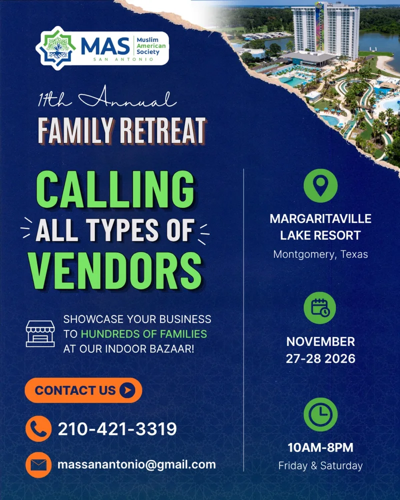 Cover image for 11th Annual MAS Family Retreat Bazaar