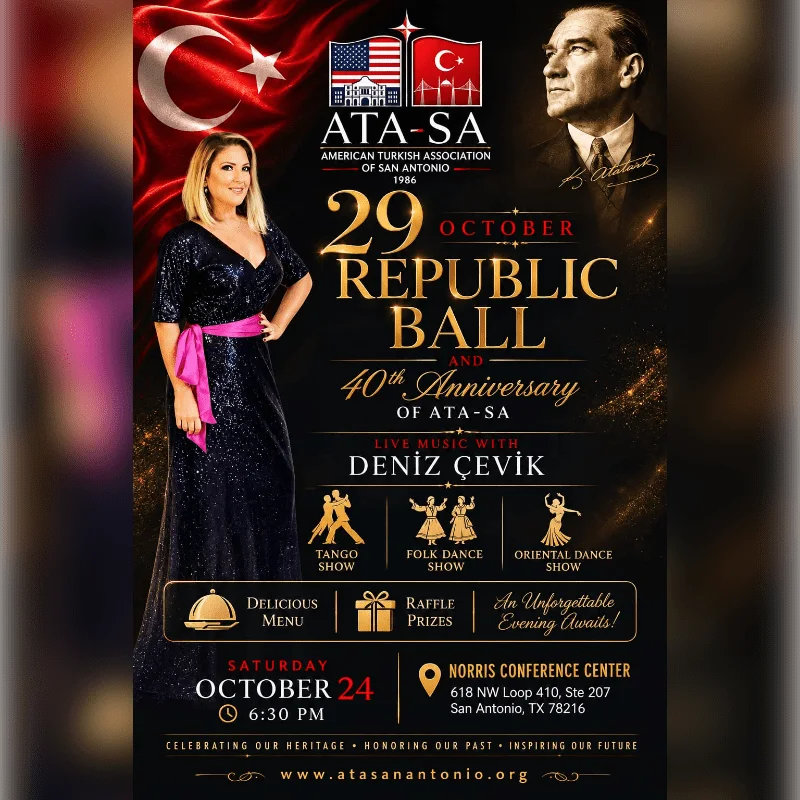Cover image for Turkish Republic Day Gala- Celebrating 40 Years of ATA-SA/SOLD OUT