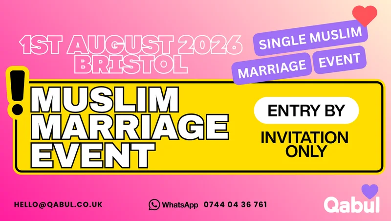 Cover image for Bristol - MUSLIM MARRIAGE EVENT | 1-to-1 Single Meetup | INVITE ONLY