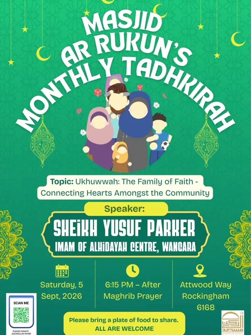 Cover image for Masjid Ar Rukun's Monthly Tadhkirah