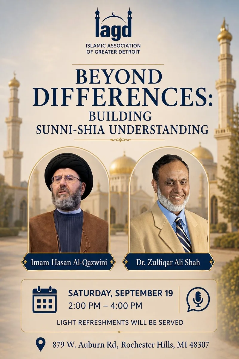 Cover image for Beyond Differences: Building Sunni-Shia Understanding Lecture | Dr. Zulfiqar Ali Shah & Imam Hasan Al-Qazwini