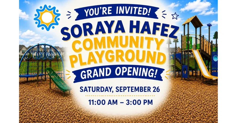 Cover image for Grand Opening - Soraya Hafez Community Playground