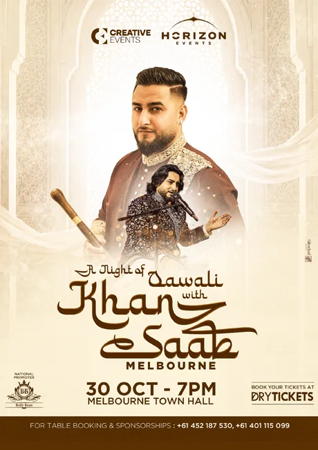 Cover image for A Night of Qawwali with Khan Saab Live In Melbourne
