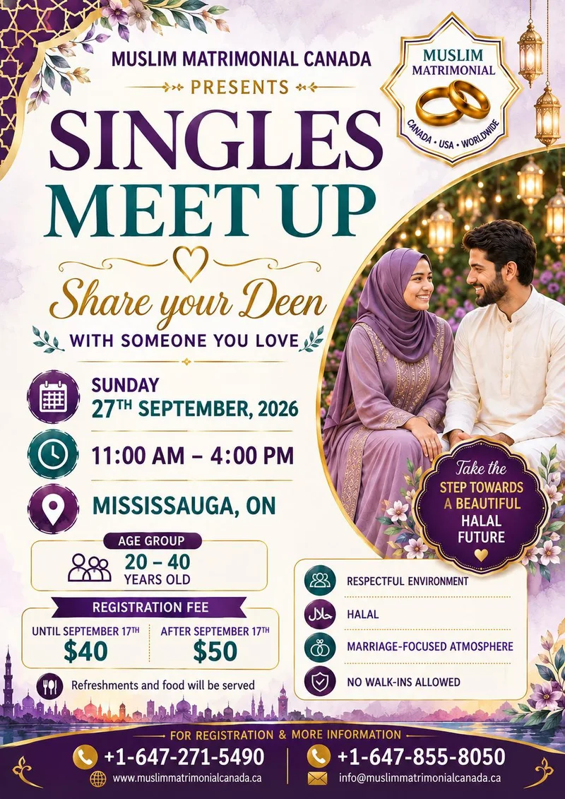 Cover image for Muslim Singles 1-0-1 Meetup