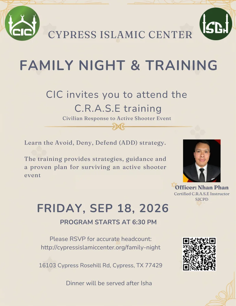 Cover image for Family Night & Active Shooter Training