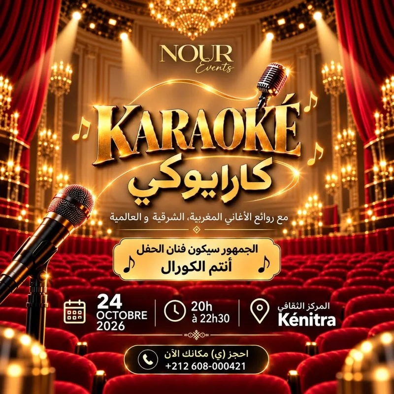 Cover image for Karaoké à Kénitra – Une soirée 100 % musicale