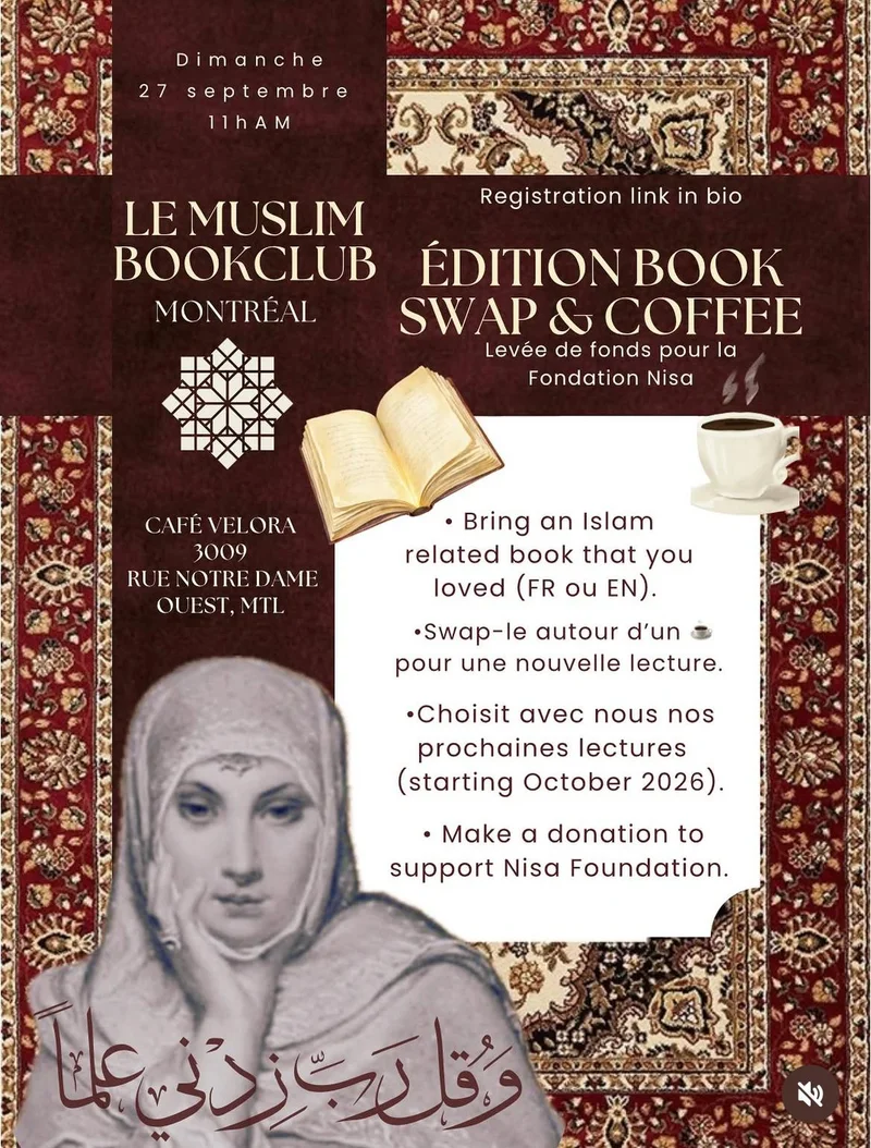 Cover image for Bookswap & Coffee Fundraiser by Le Muslim Bookclub de Montréal